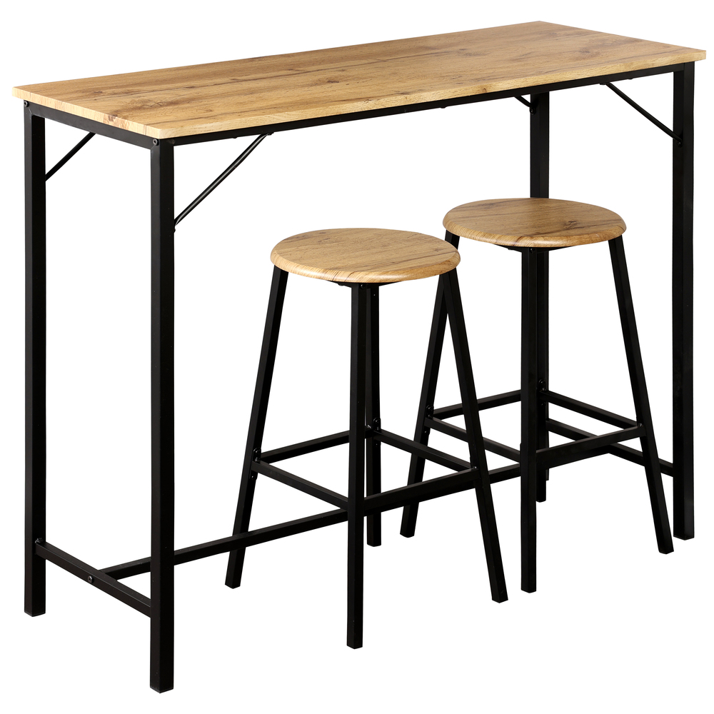 K&uuml;chenbar 3-teilig mit Holzfaserplatte in Eichenoptik image number 1