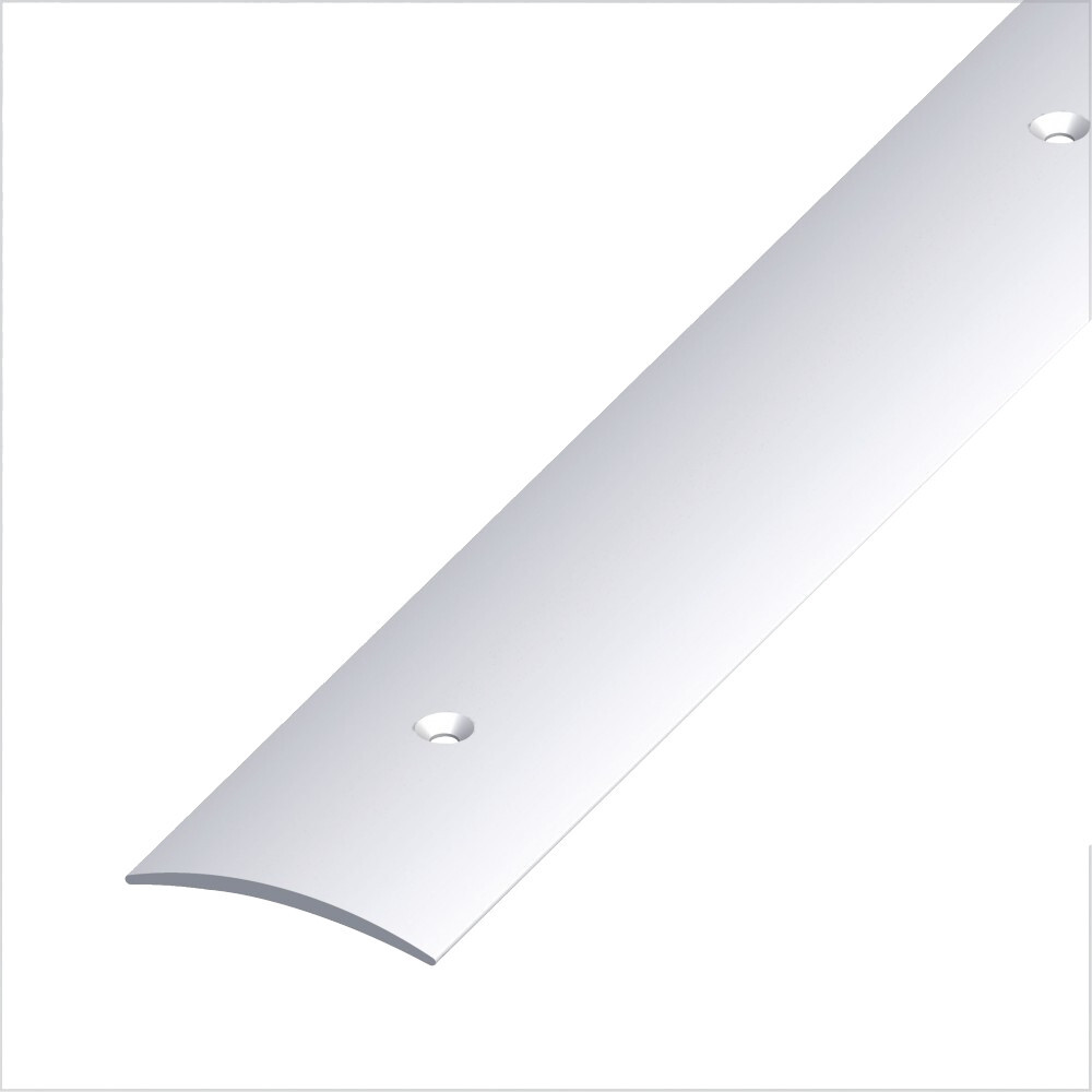&Uuml;bergangsprofil gew&ouml;lbt 100 x 4 x 0,5 cm aus Aluminium in silber, gelocht