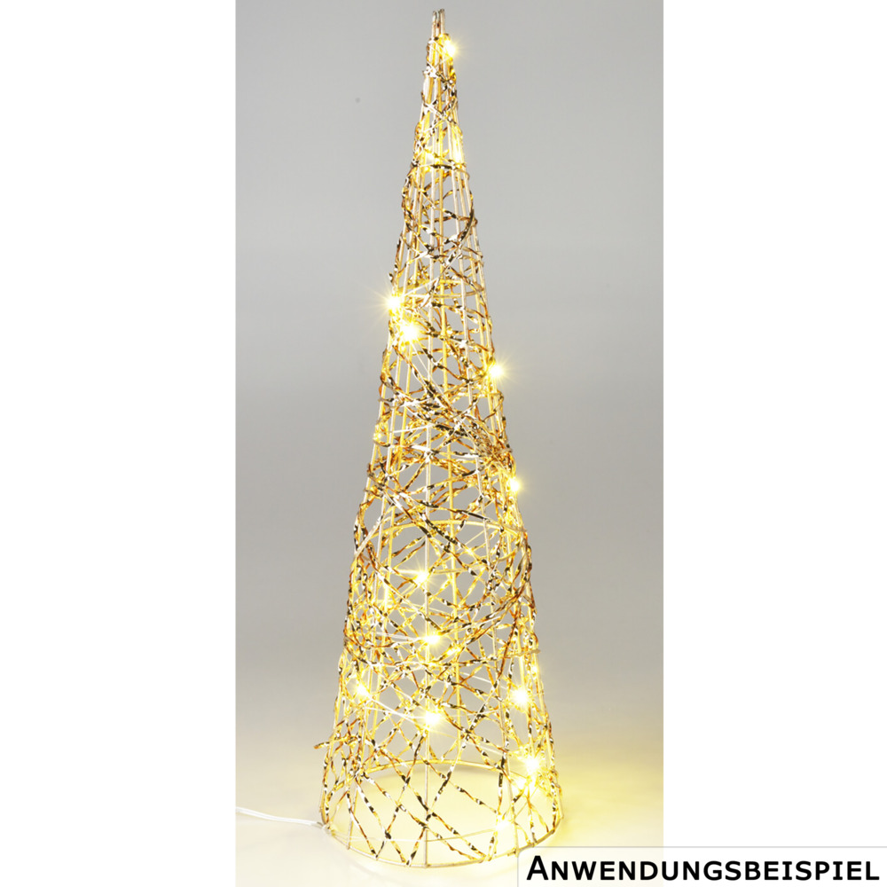 LED-Kegel 12 x 40cm goldfarben
