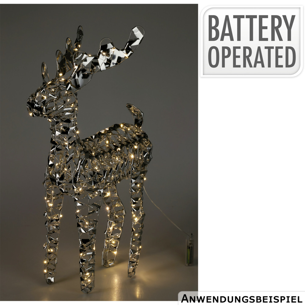 LED-Rentier 100 LEDs 60 cm gold oder silber