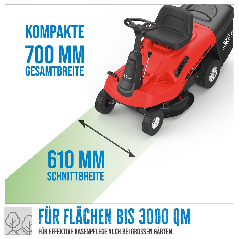 G&uuml;de&reg; Rasentraktor GAR 601 5-Gang Schaltung 6,5 PS image number 14