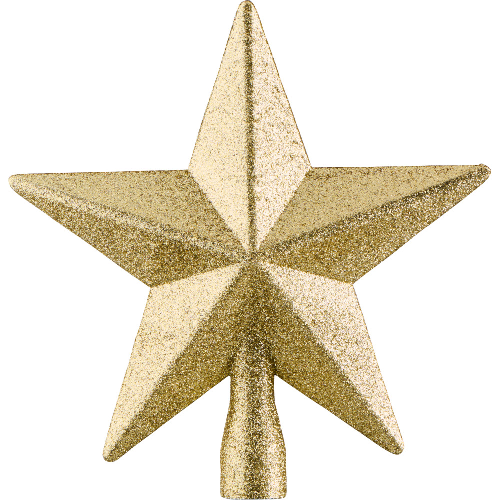 Weihnachtsbaumspitze sternf&ouml;rmig mit Glitter image number 1