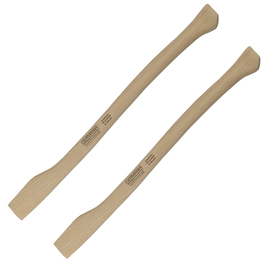 GERMANIA&reg; Axtstiel 2er Set 70cm Kuhfu&szlig;form