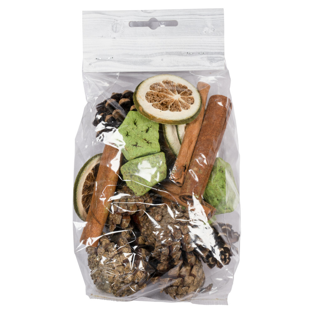 Weihnachtsdeko "Potpourri&ldquo; mittel Herbst gr&uuml;n Mischung 100 g