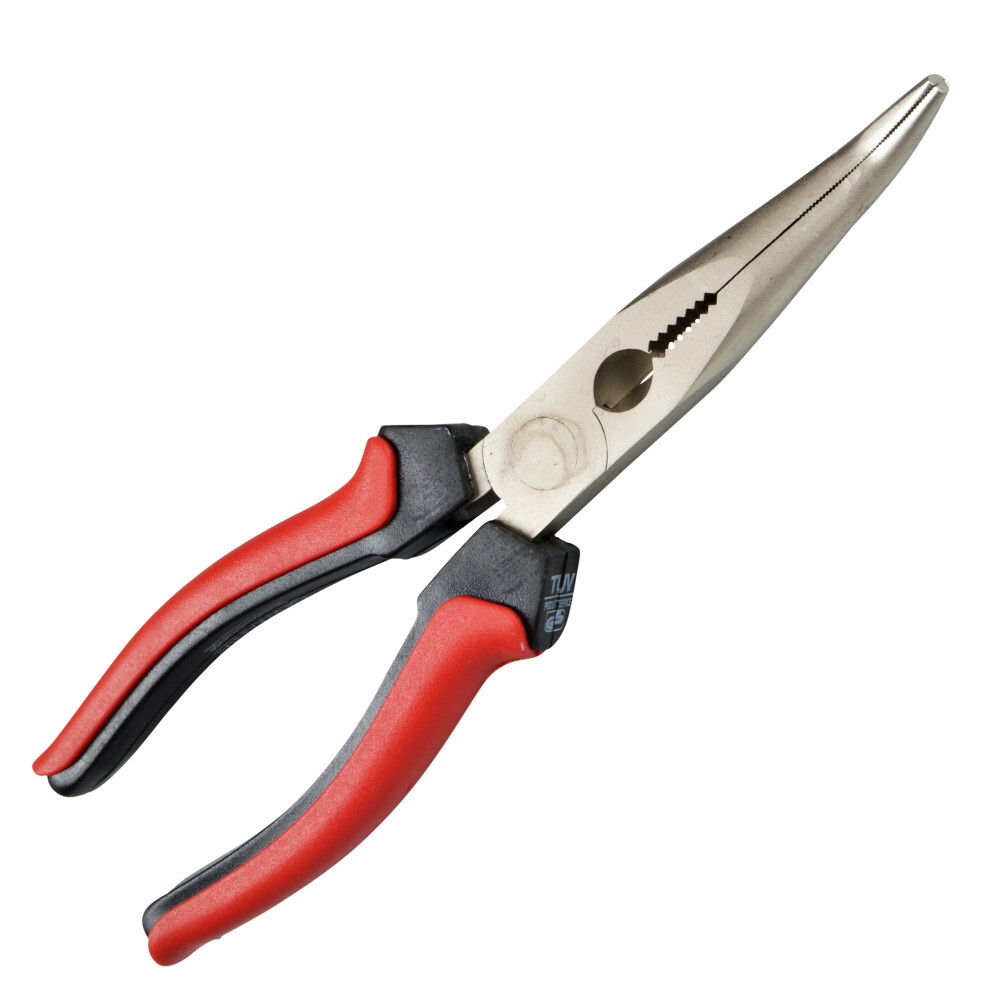 GERMANIA&reg; Telefonzange gebogen 200 mm Flachrundzange