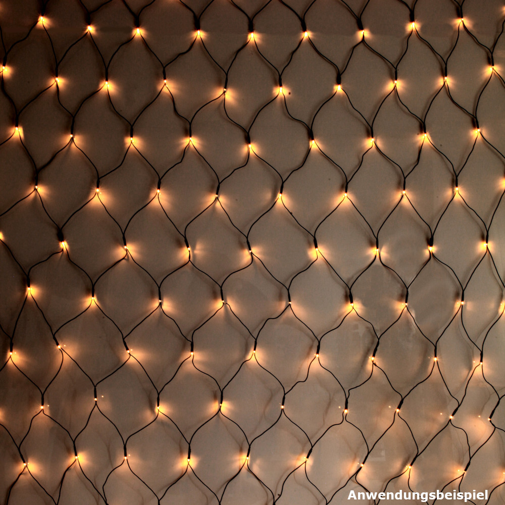 LED-Lichternetz 2 x 1 m mit 160 LEDs warmwei&szlig; image number 3