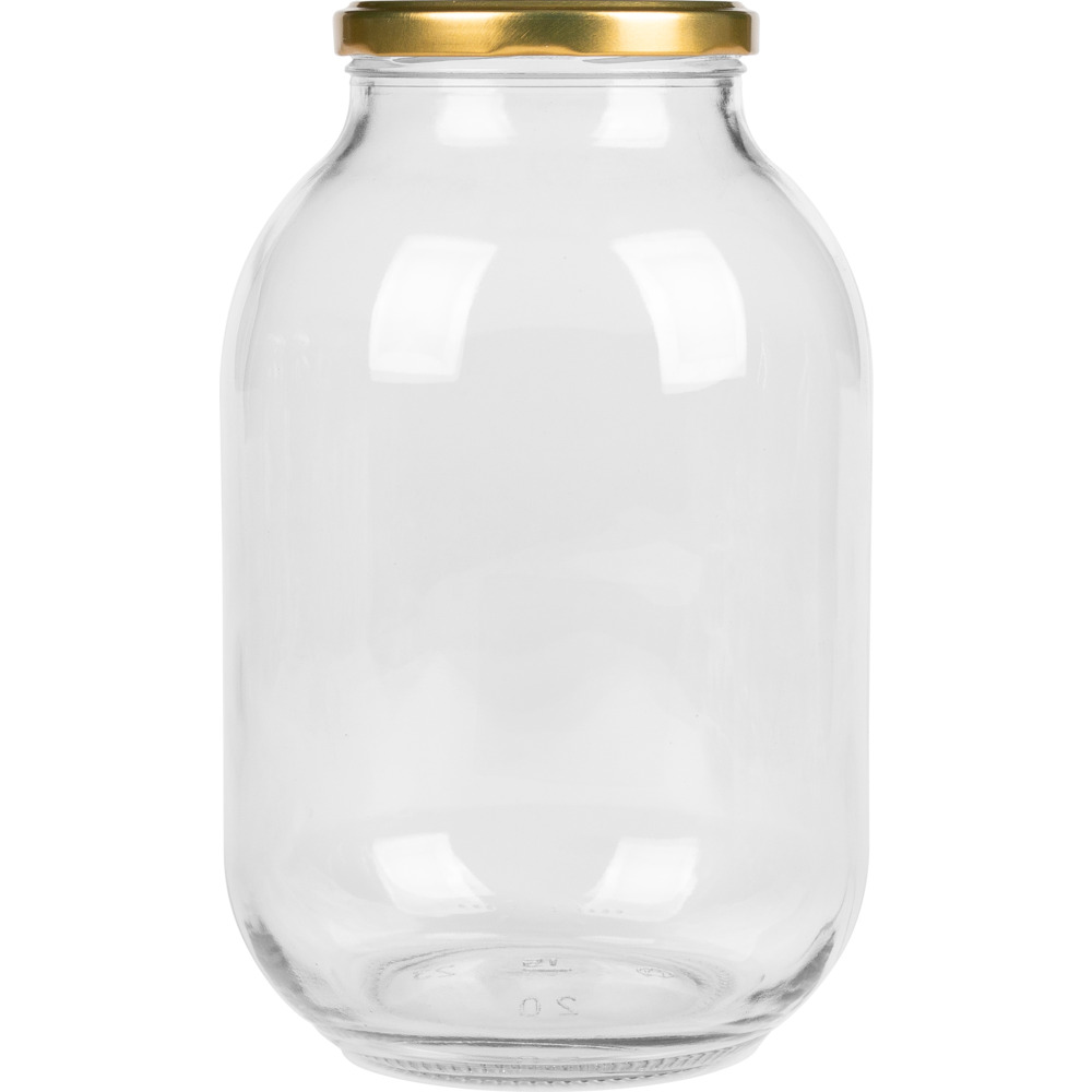 XXL-Einmachglas 2000 ml mit wei&szlig;em Deckel