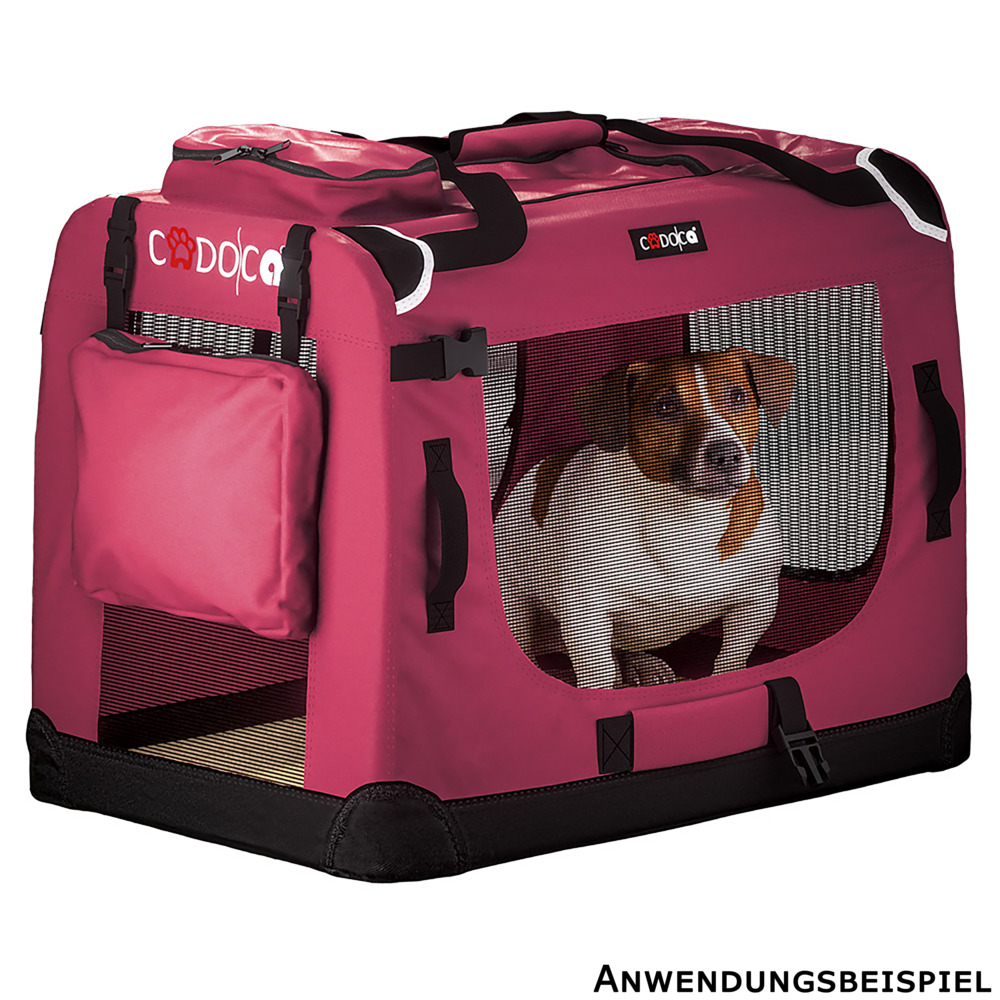 Tiertransportbox L 70 x 52 x 50 cm dunkelrot image number 6