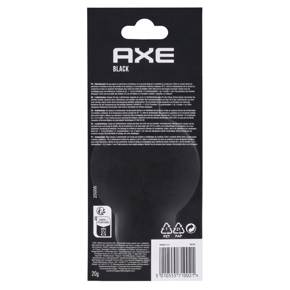 Axe 3D-Lufterfrischer Black image number 2