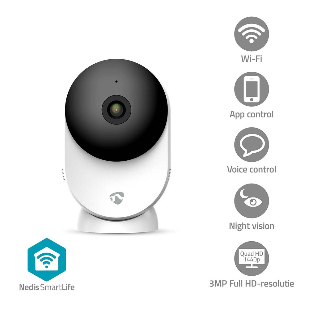 Nedis SmartLife Innenkamera 3MP Full HD 1296p image number 1
