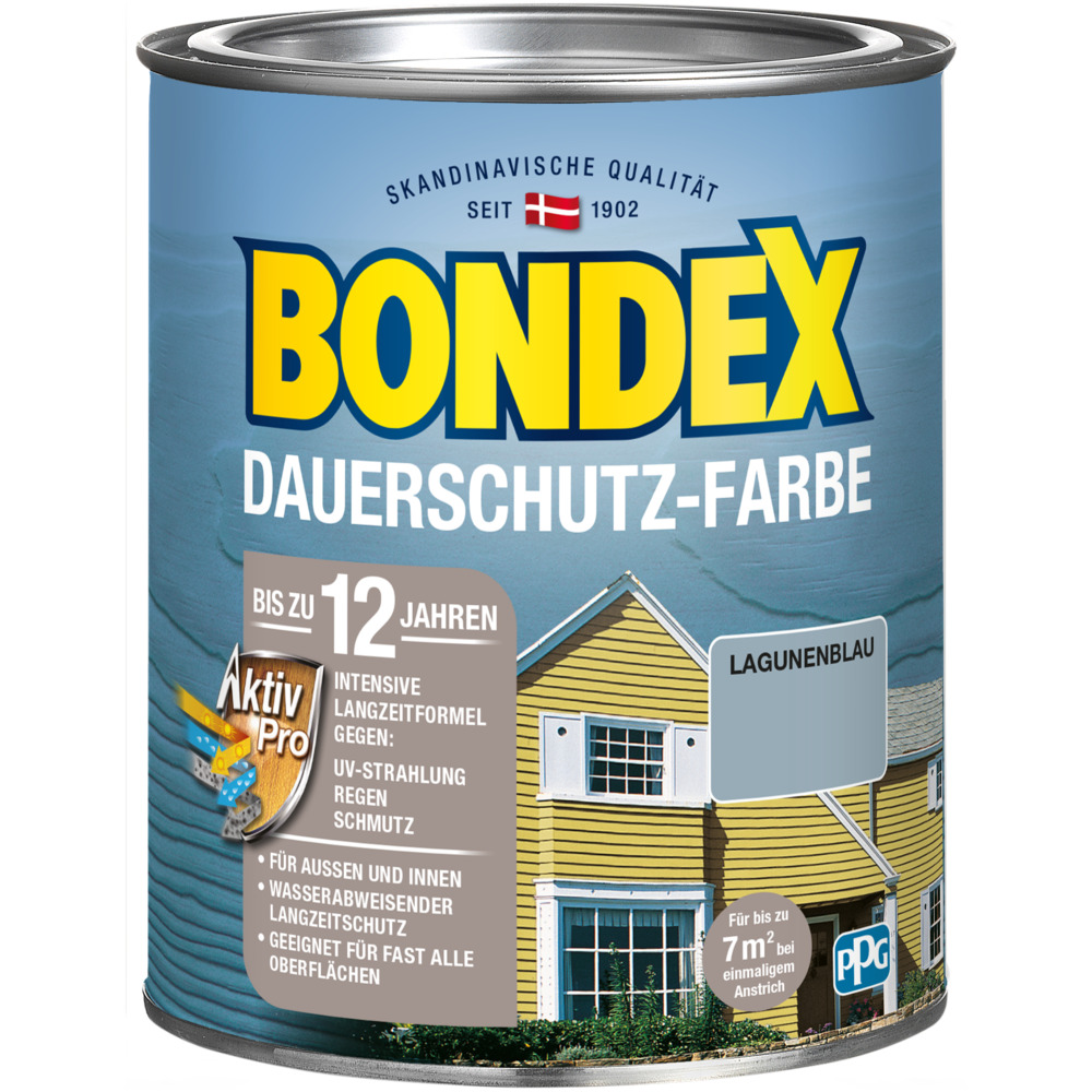 BONDEX Dauerschutz-Farbe Lagunenblau 750 ml