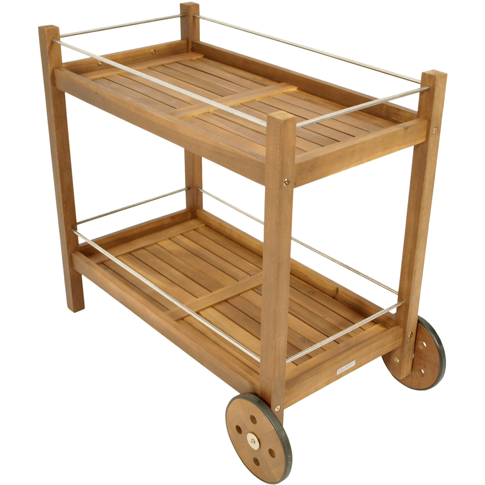 Servierwagen aus Akazienholz image number 3