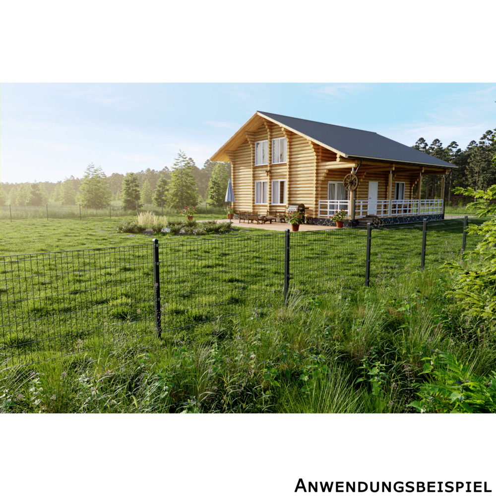 Zaunpaket Michl ca. 0,8 m x ca. 10 m anthrazit verzinkt pulverbeschichtet image number 5