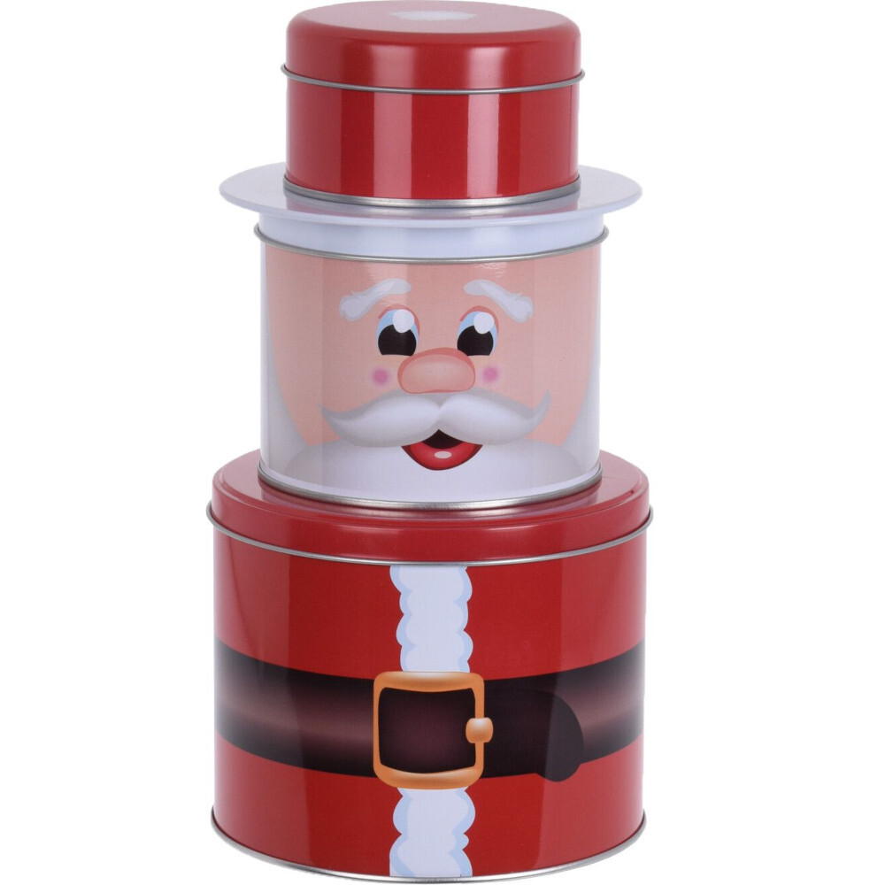 Keksdose 3in1 aus Metall in verschiedenen Weihnachtsmotiven