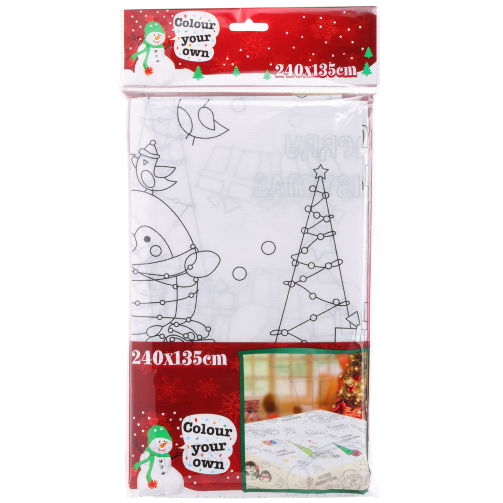 Tischdecke bemalbar mit Weihnachtsmotiv