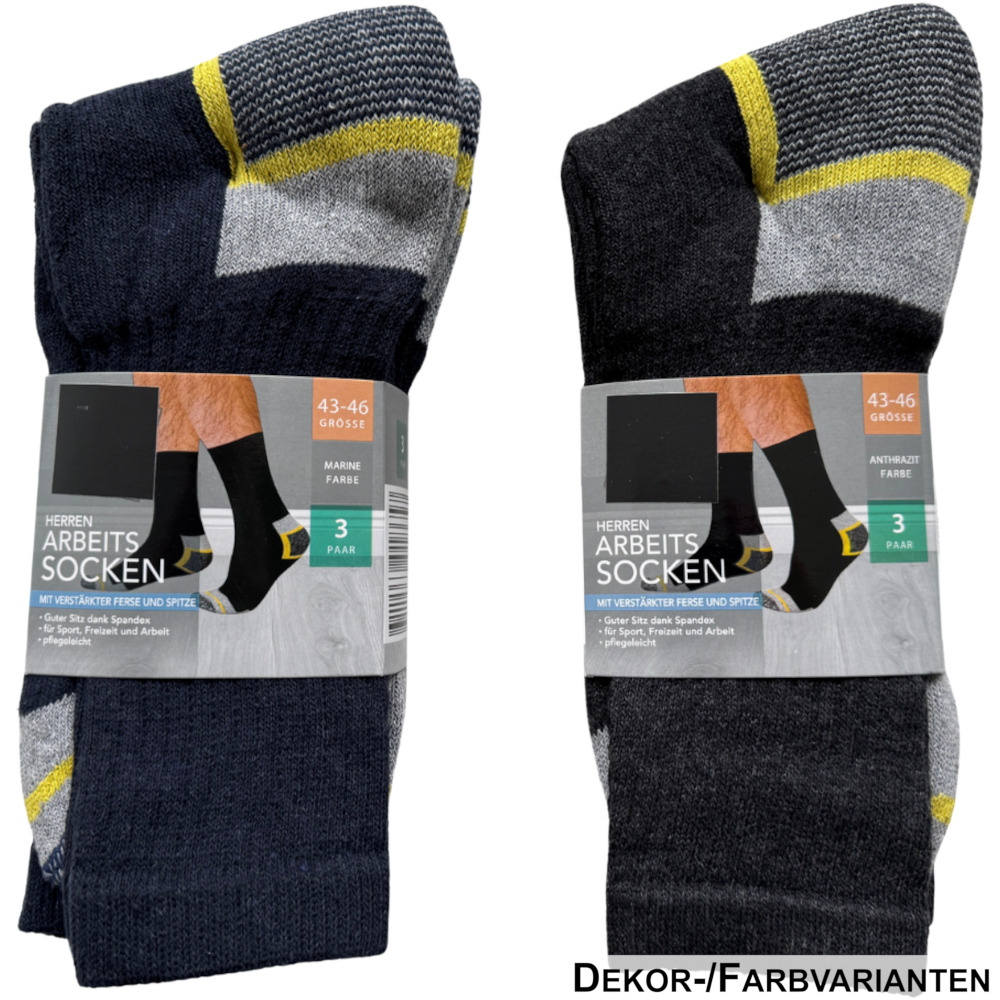 Herren Arbeitssocken 3er Pack - 39/42 oder 43/46 image number 2