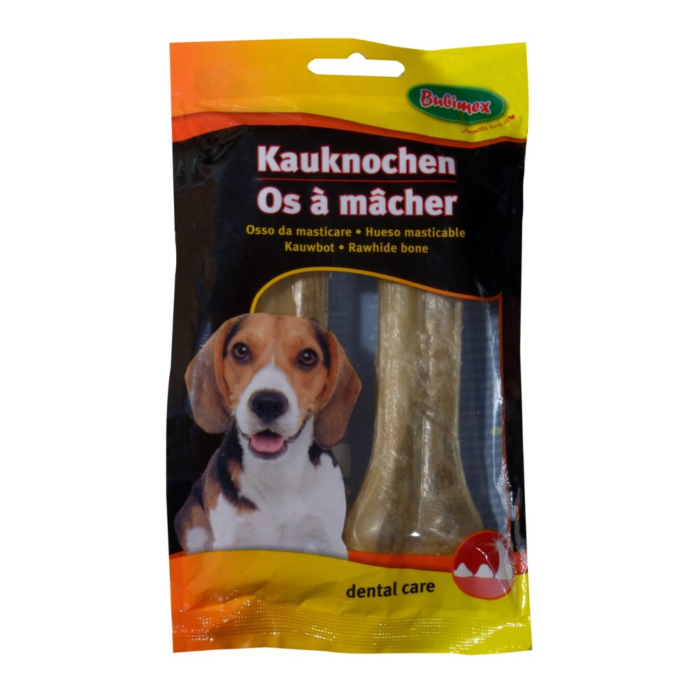 Bubimex Kauknochen 13 cm 2 St&uuml;ck aus Rinderhaut