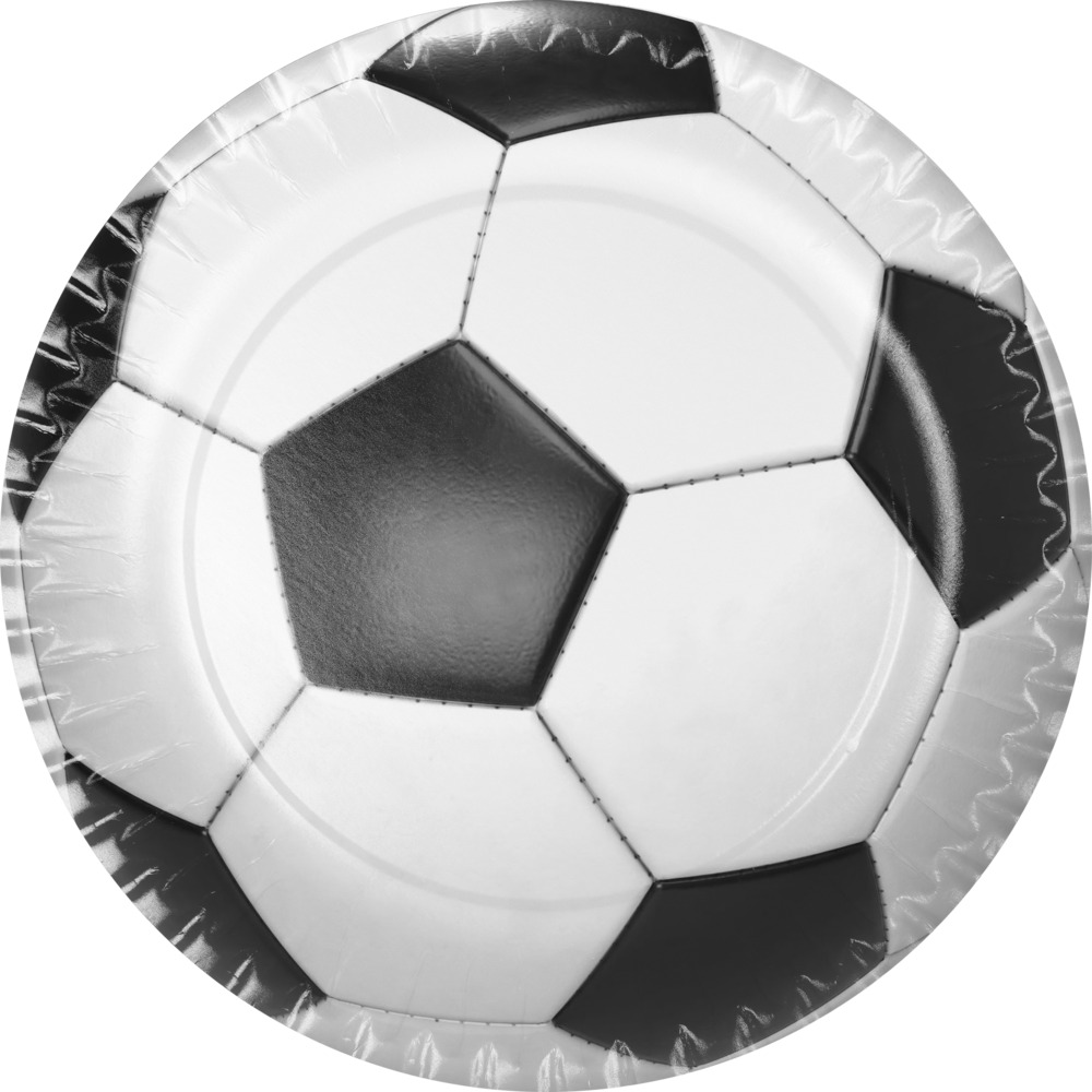 Partyteller "Fu&szlig;ball-Party" &Oslash; 23 cm, 10 St&uuml;ck