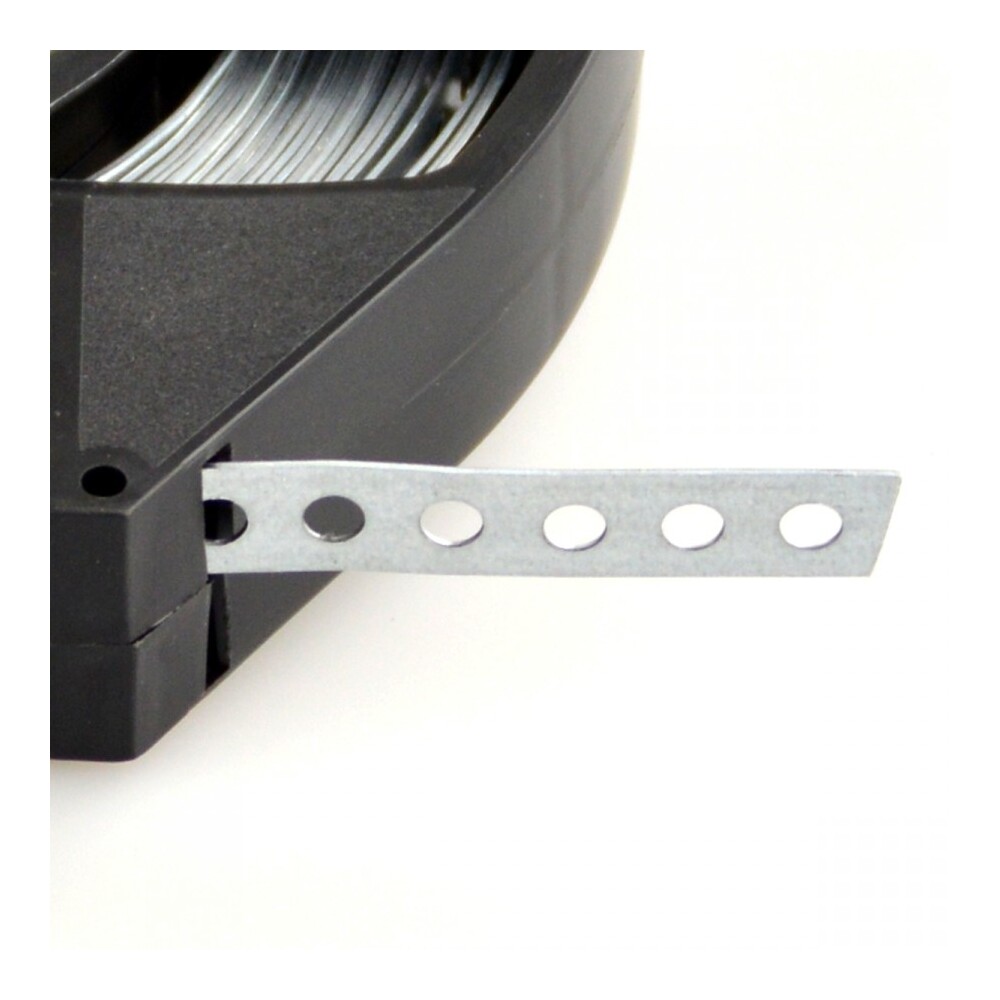 Lochband 10m 12x0,75mm Stahl verzinkt, mit Abrollbox image number 1