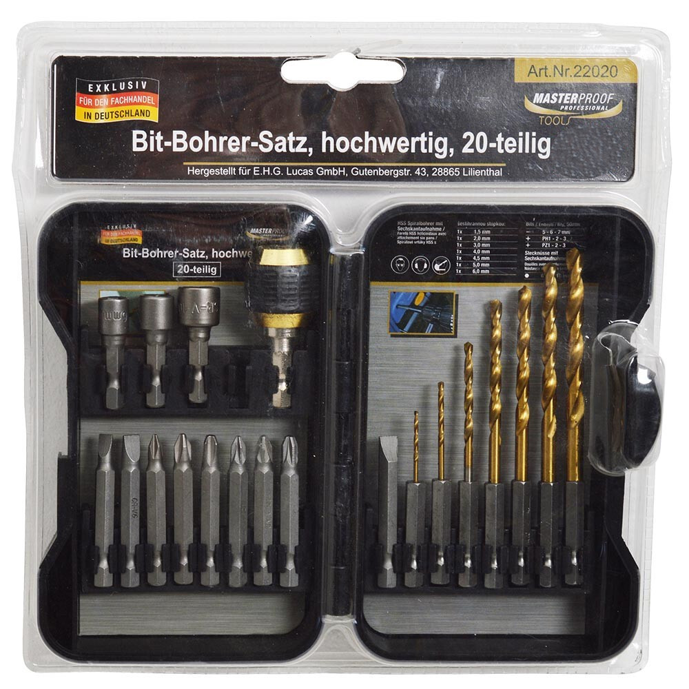 Bit-Bohrersatz 20-teilig