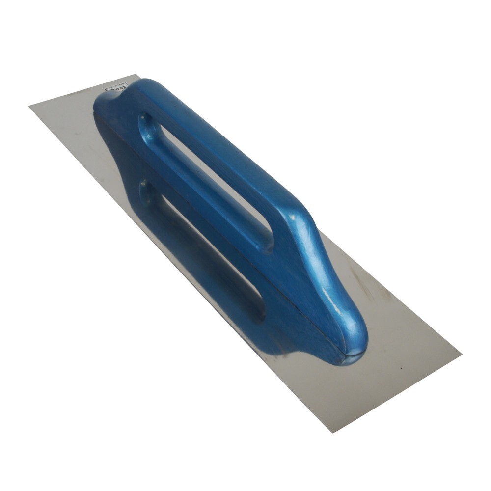 Edelstahl Schweizer Kelle 480x130 mm mit Holzgriff