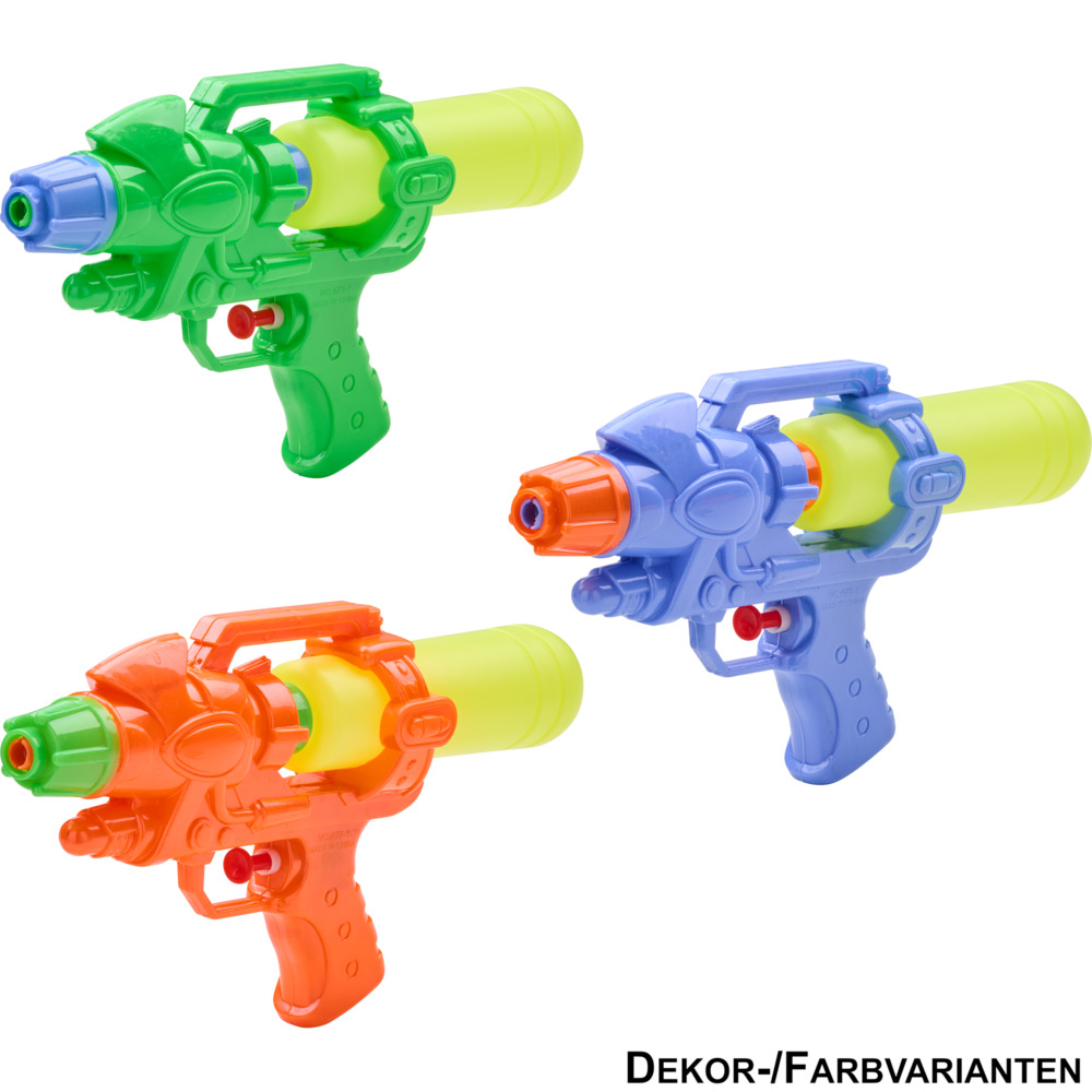 Wasserpistole Kunststoff 25 cm, 3-fach sortiert
