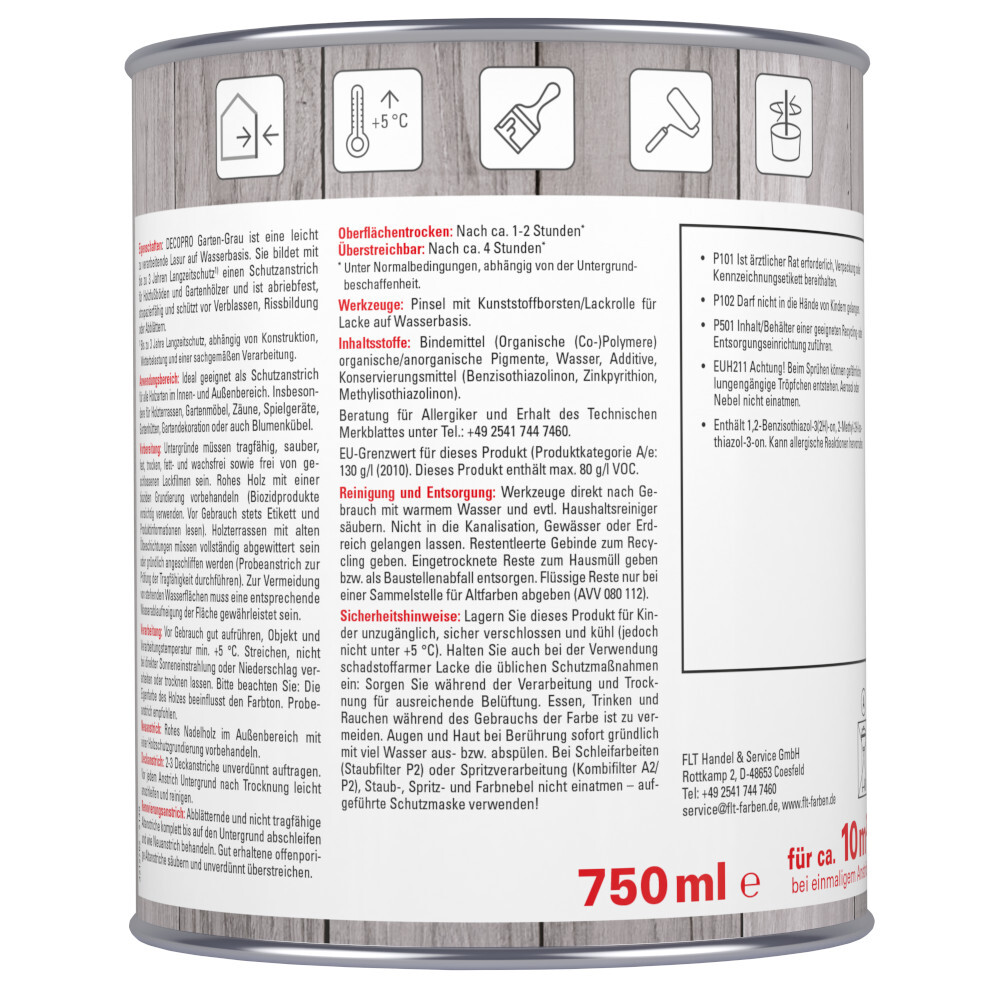 DECOPRO Garten-Grau 750 ml in Grau, matt image number 1