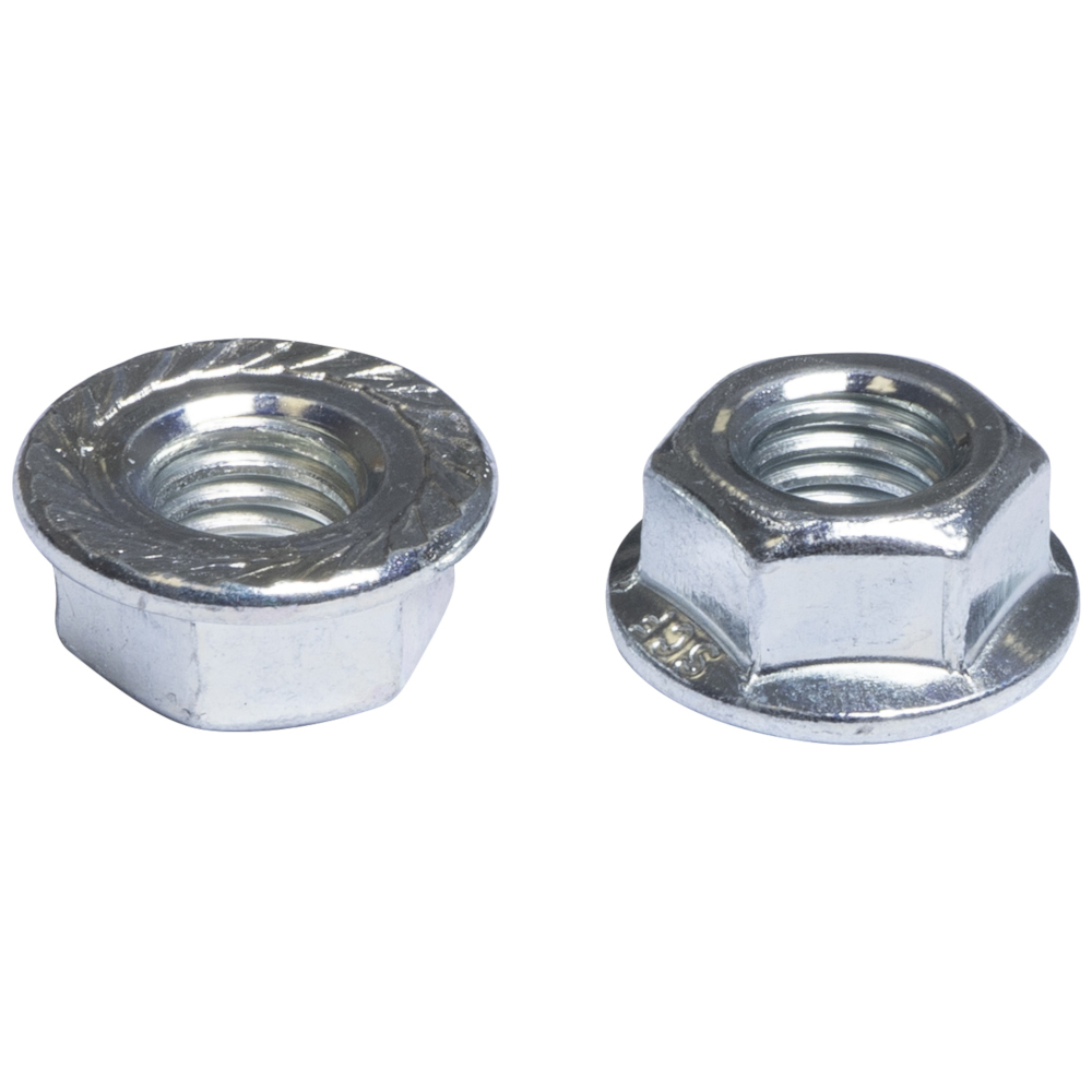 FISHBULL Sperrzahnmuttern M8 mit Flansch verzinkt, 12 St&uuml;ck