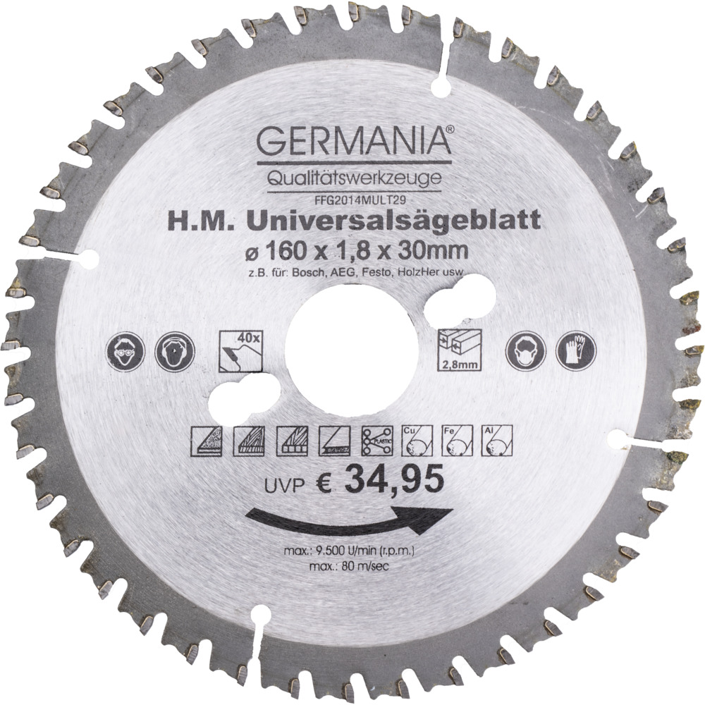 HM Multi-S&auml;geblatt 160x30mm 40Z&auml;hne universal