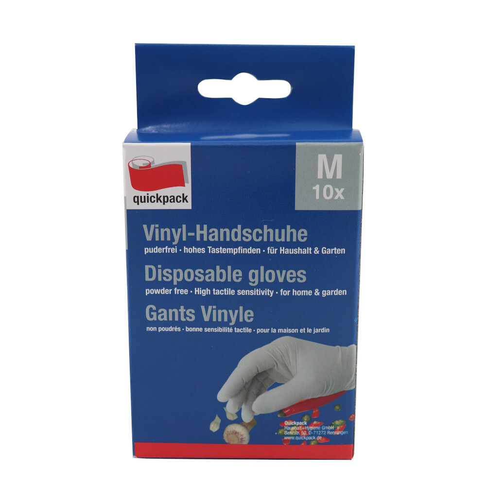 Handschuhe aus Vinyl in Gr&ouml;&szlig;e M, 10 St&uuml;ck
