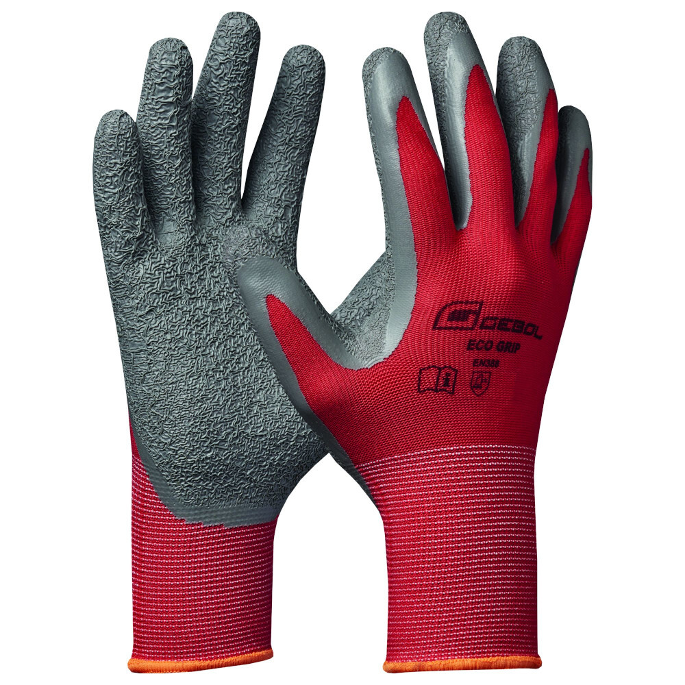Handschuhe Eco Grip Gr&ouml;&szlig;e 10 aus Polyester mit Latex-Beschichtung