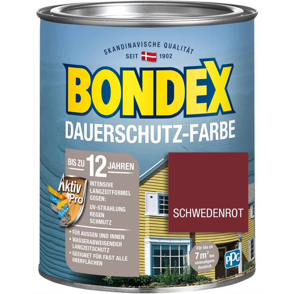 BONDEX Dauerschutz-Farbe Schwedenrot 750 ml image number 1