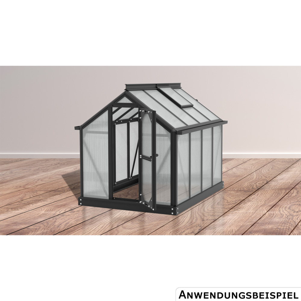 Vitavia Minigew&auml;chshaus ''Merlin'' Alu Schwarz HKP image number 4