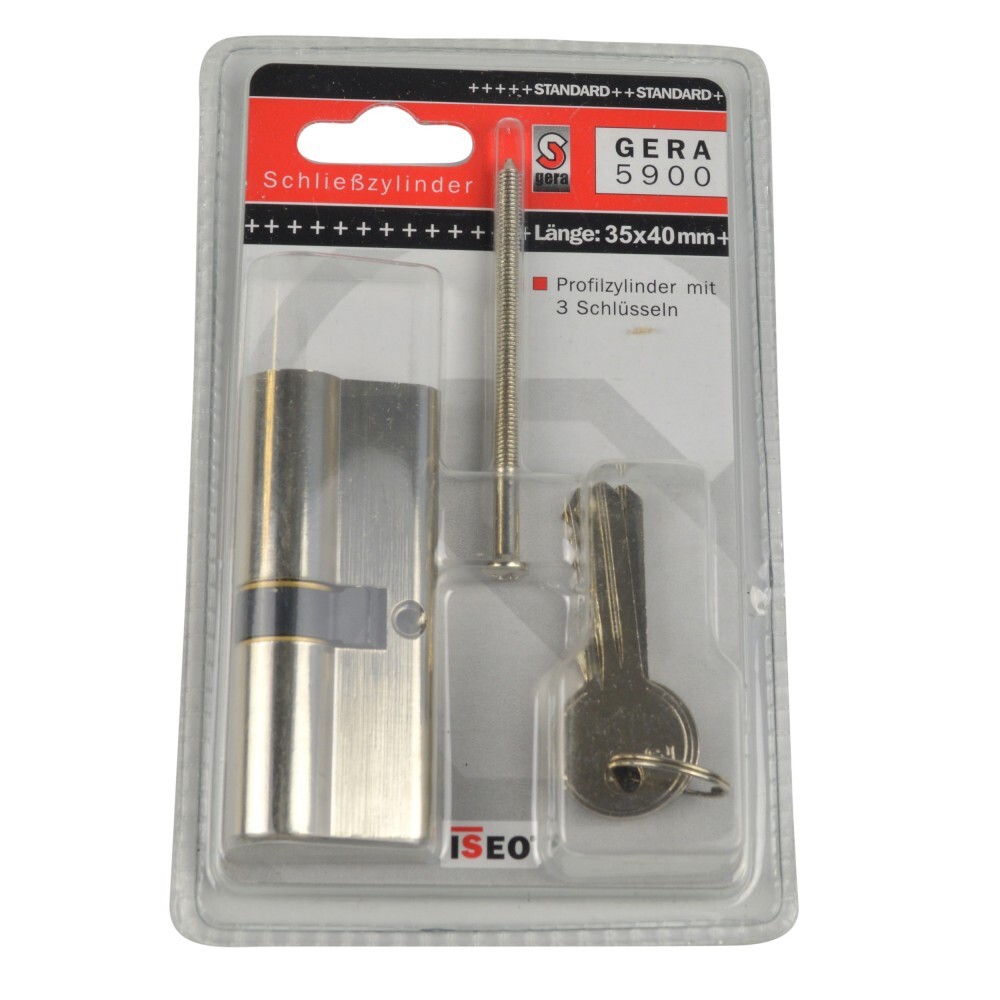 Schlie&szlig;zylinder GERA 5900 35-40 mm mit 3 Schl&uuml;sseln image number 1