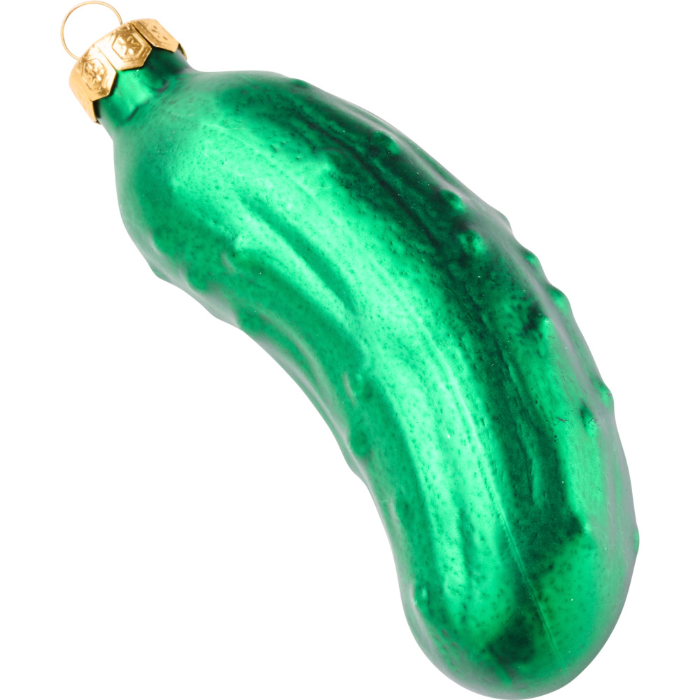 Gurken-Weihnachtskugeln 4 St&uuml;ck aus Glas image number 2