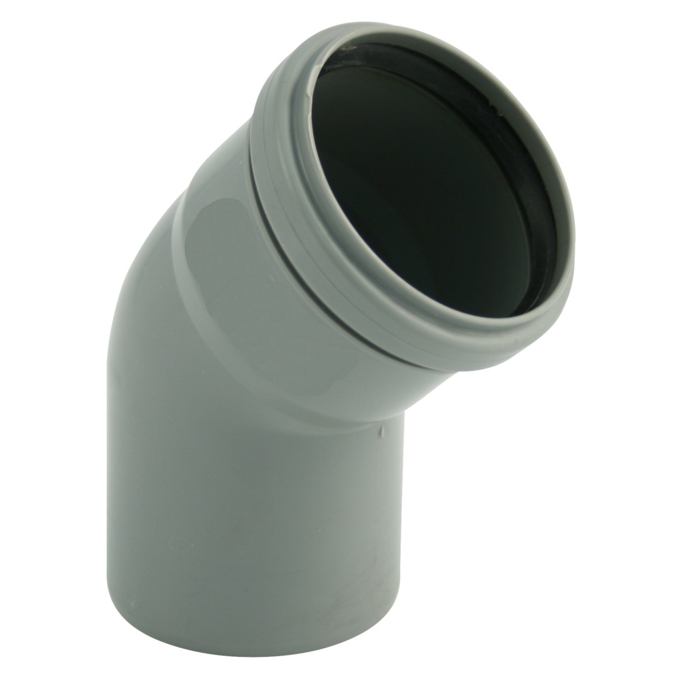 HTB-Abwasserbogen DN 110 mit 45&deg; Winkel