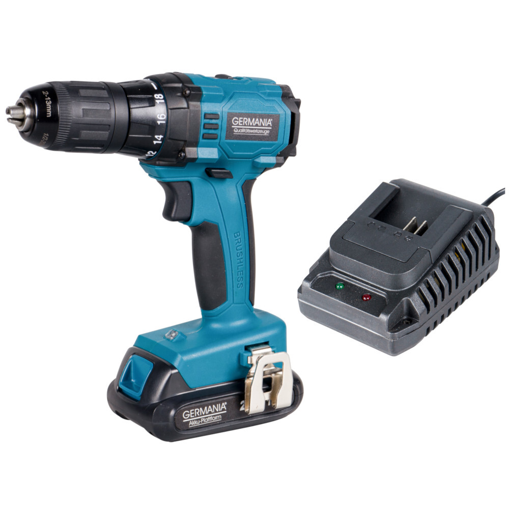 GERMANIA&reg; Akkuschrauber-Set Brushless 20 V