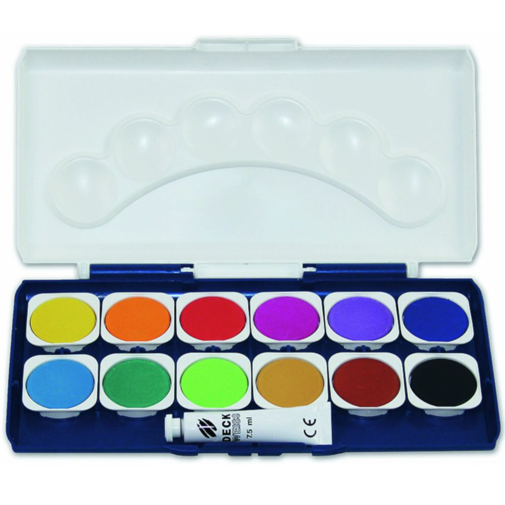 Malkasten mit 12 Farben und 1 Tube