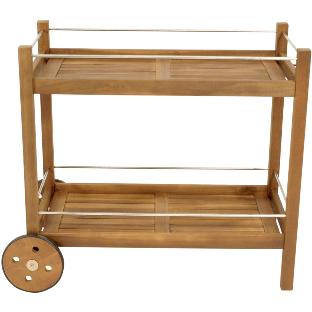 Servierwagen aus Akazienholz image number 1