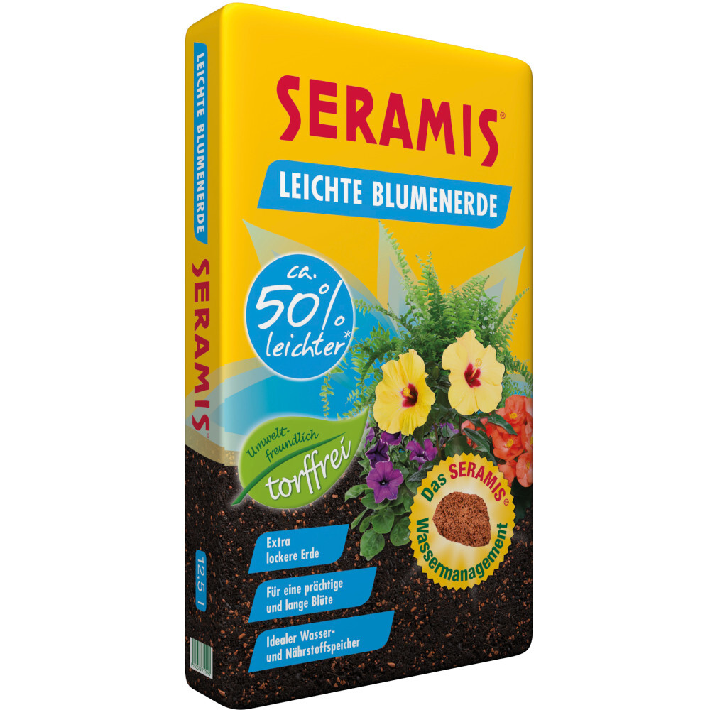 SERAMIS&reg; leichte Blumenerde 12,5 Liter, torffrei image number 1