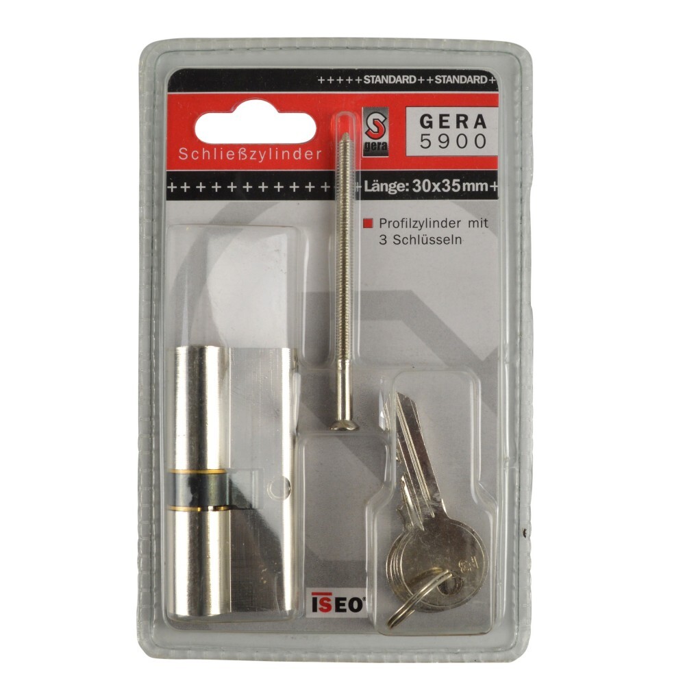 Schlie&szlig;zylinder GERA 5900 30-35 mm mit 3 Schl&uuml;sseln image number 1