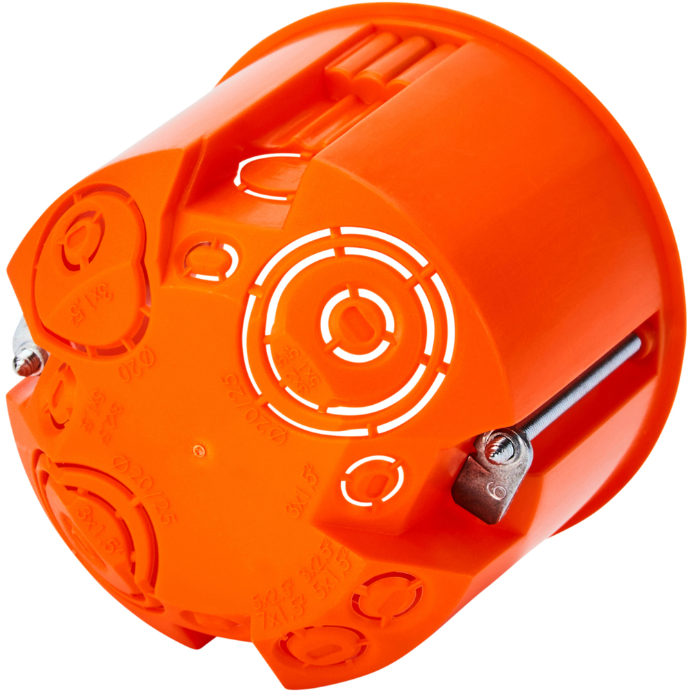 Hohlwand-Schalterdose 61 mm, orange image number 1