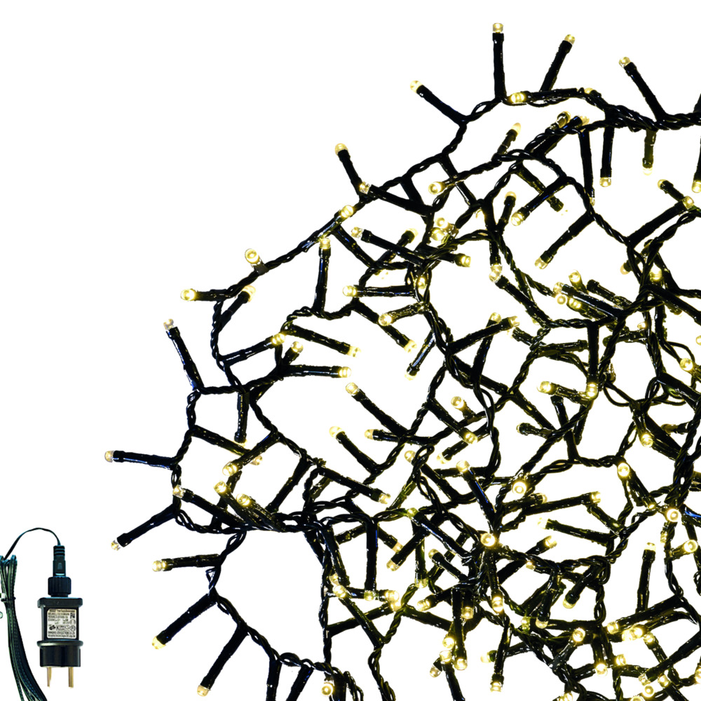 LED-Clusterlichterkette 8 m mit 400 LEDs warmwei&szlig;