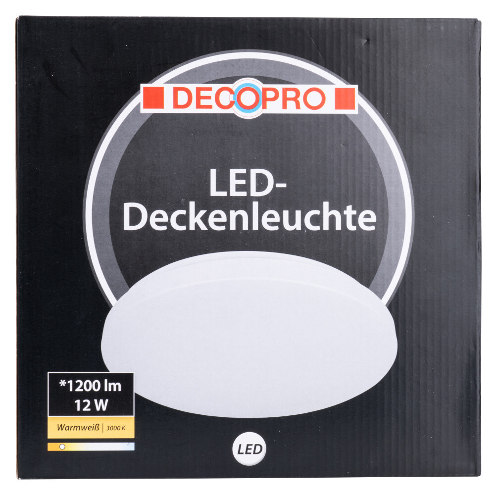 DECOPRO LED-Wand- und Deckenleuchte &Oslash; 26 cm warmwei&szlig; image number 1