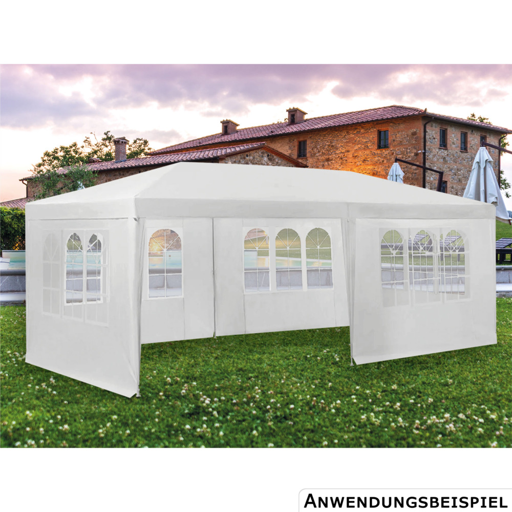 Pavillon 3 x 6 m wei&szlig;