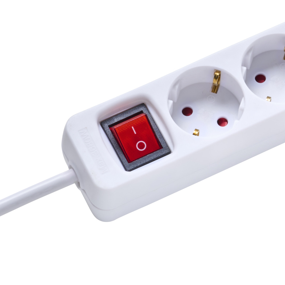 Steckdosenleiste 5 fach mit beleuchtetem Schalter image number 1