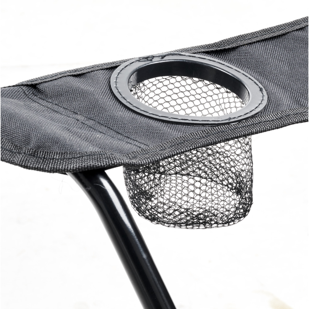 Campingstuhl klappbar schwarz mit Metallgestell und Tragetasche image number 2