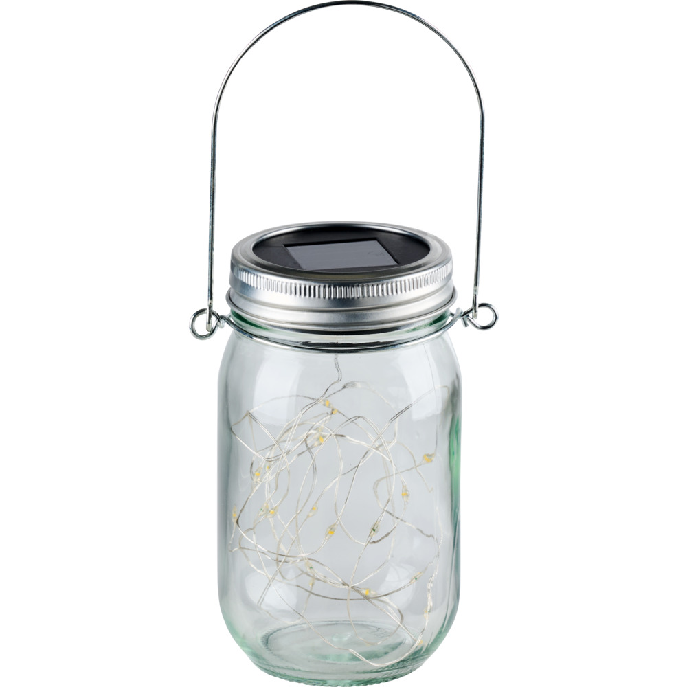 Solar-LED-Glas mit Silberdraht-Lichterkette