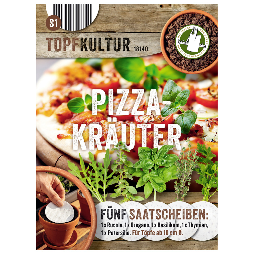Saatscheiben Pizza-Kr&auml;uter-Mix 5 Scheiben