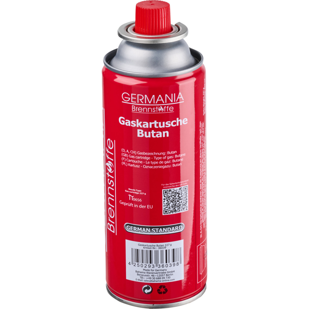 GERMANIA&reg; Butan-Gaskartusche 227 g mit Bajonettverschluss image number 2